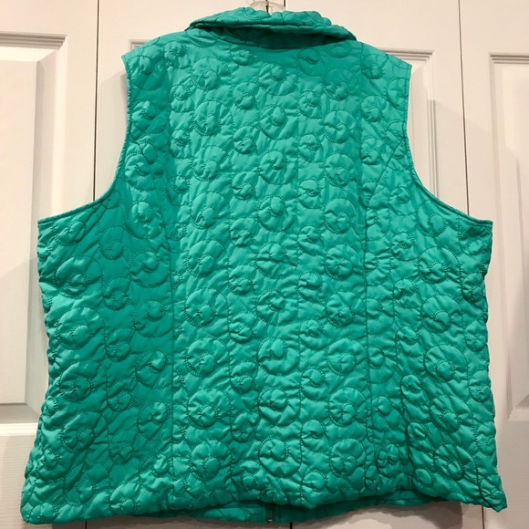 CJ banks plus size quilted green vest 3X - Picture 5 of 5